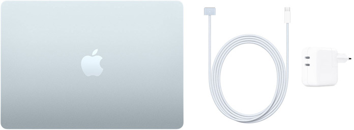 MacBook Air 13 pouces, Câble USB‑C vers MagSafe 3 et Adaptateur secteur USB‑C 30 W