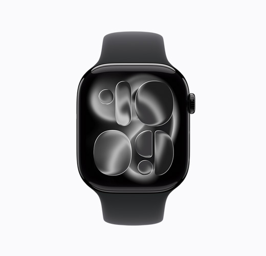 Apple Watch Series 11, Jet Black color, watch face