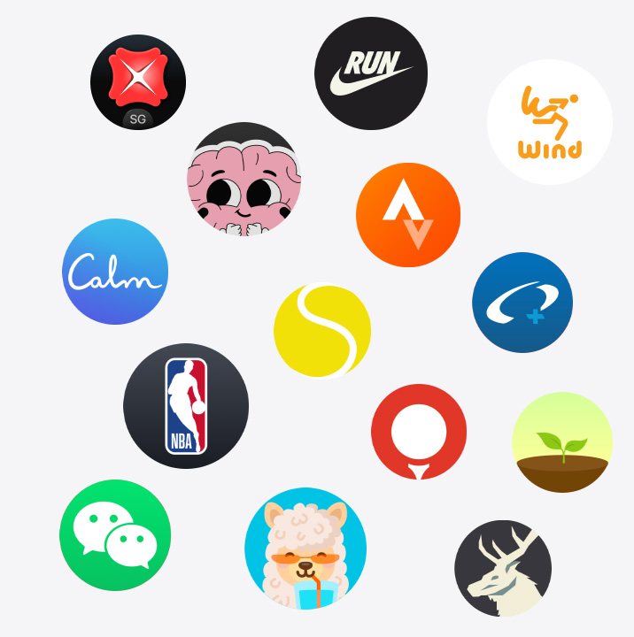 Apple Watch app icons: ChargePoint, Yelp, Nike Run Club, SmartGym, Calm, NBA, SwingVision, Oceanic+, WeChat, Waterllama, Golfshot, JetBlue, AllTrails