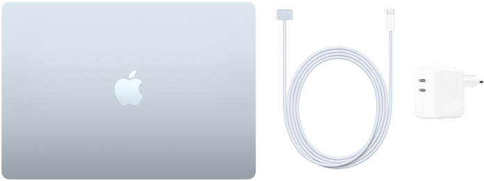 15-inch MacBook Air, USB-C to MagSafe 3 Cable and  35W Dual USB-C Port Compact Power Adapter