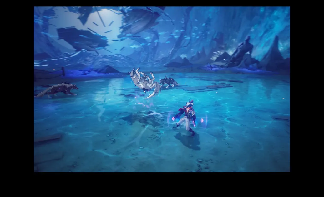 MacBook Pro 螢幕展示電玩遊戲畫面