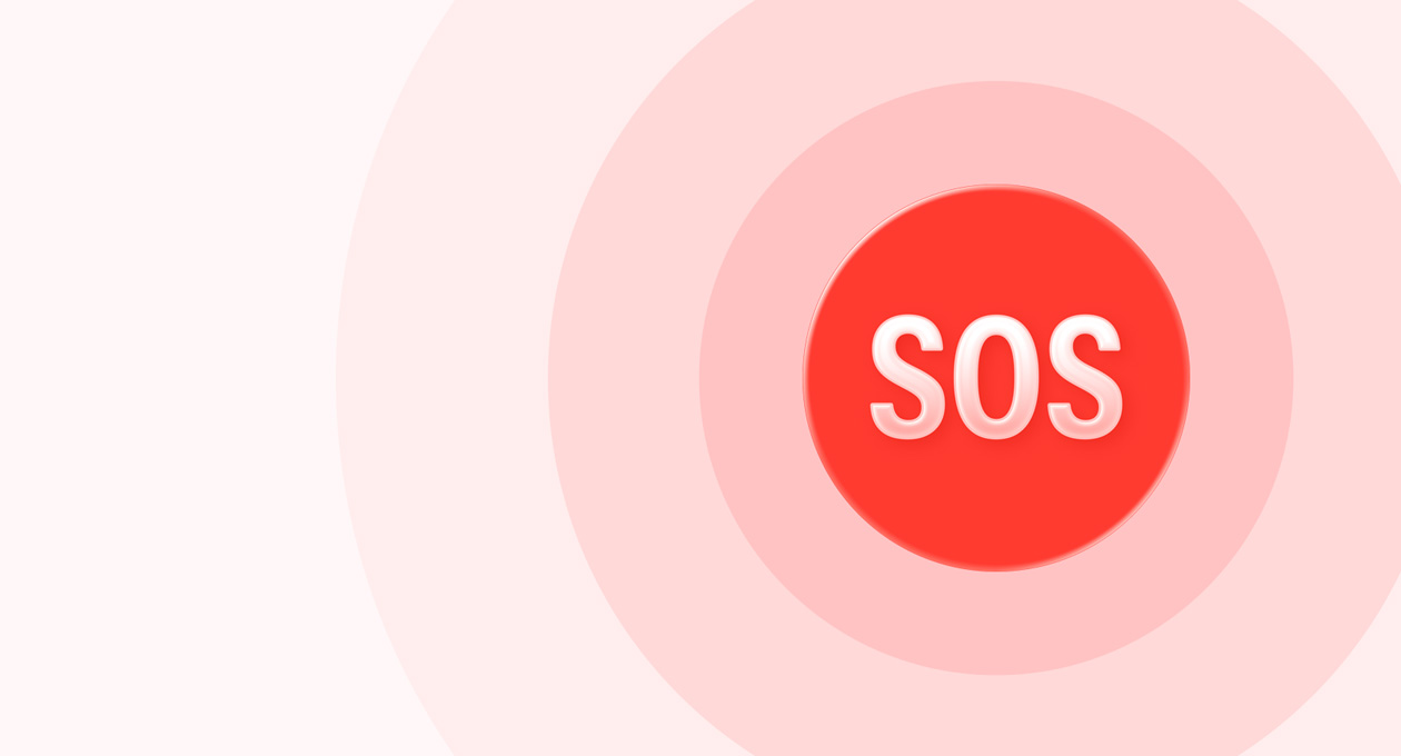 SOS-symbool Valdetectie