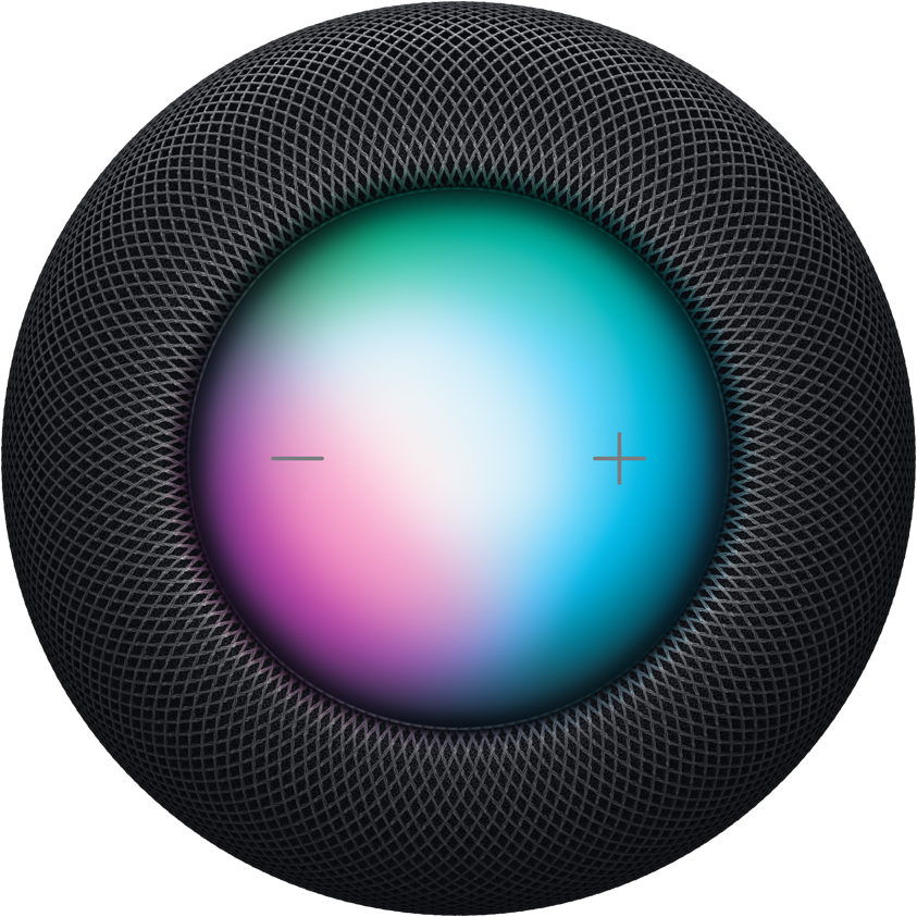 HomePod set ovenfra med Siri aktiveret
