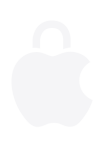 Un logo Apple a forma di lucchetto chiuso, a simboleggiare la protezione della privacy