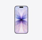 iPhone 17, exterior față, culoare Lavandă, Dynamic Island centrat în partea de sus